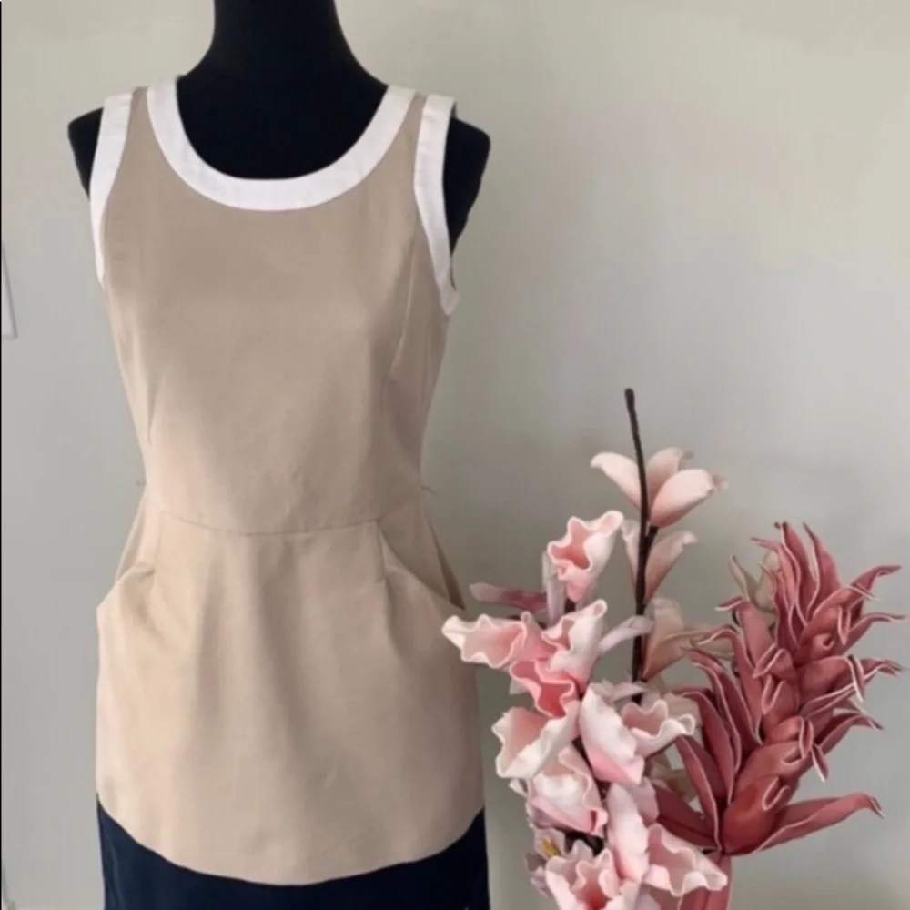 Tommy Hilfiger Sleeveless Tan & Navy Dress - Picture 4 of 12